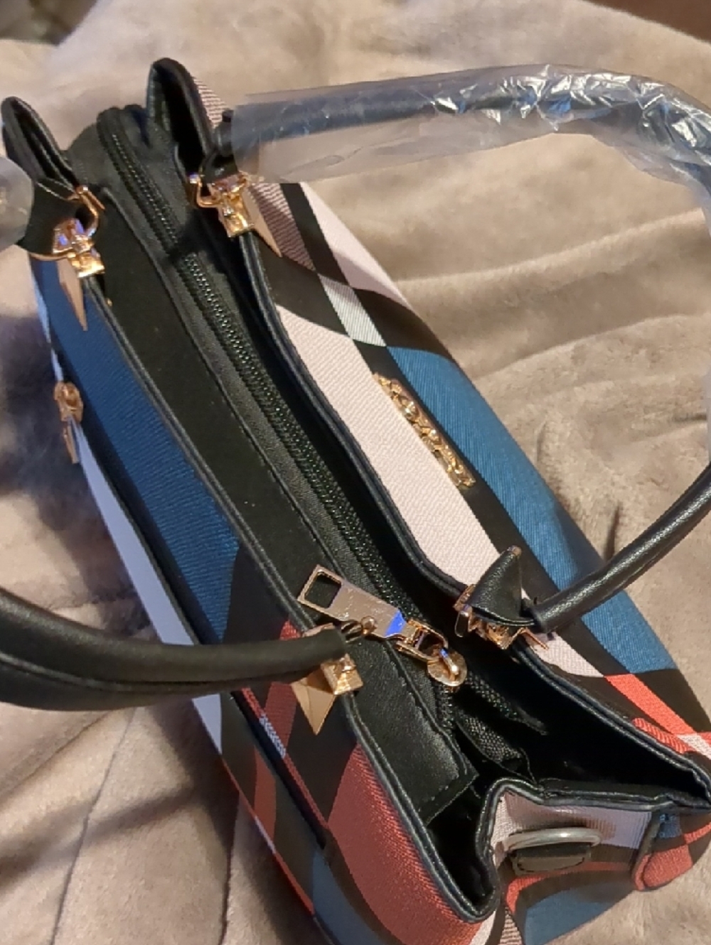 Colorful Colorblock Shoulder Bag - Picture 6 of 8